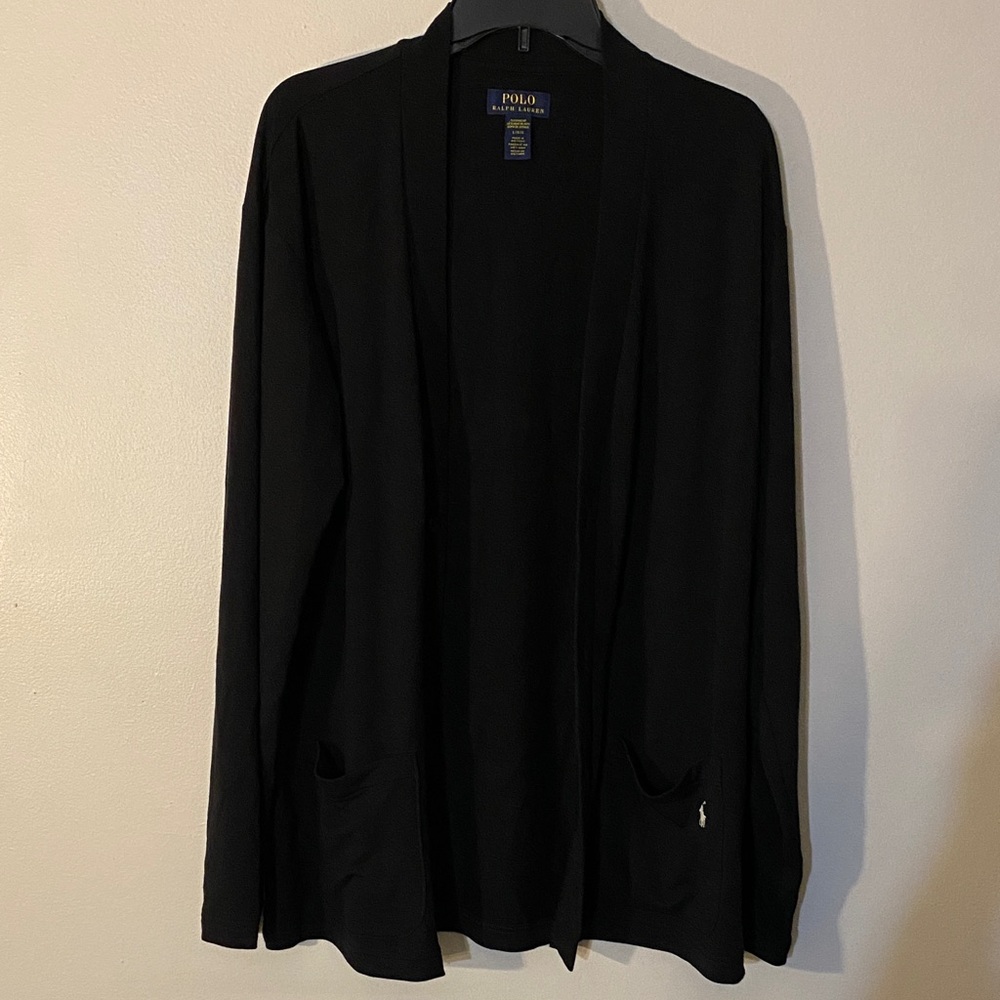 Polo by Ralph Lauren Black Open Front Cardigan